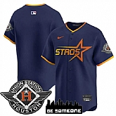 Men's Houston Astros Blank Navy 2025 City Connect Limited Stitched Jersey Dzhi,baseball caps,new era cap wholesale,wholesale hats